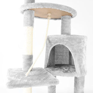 Cat tree condo with scratching post and cosy perches