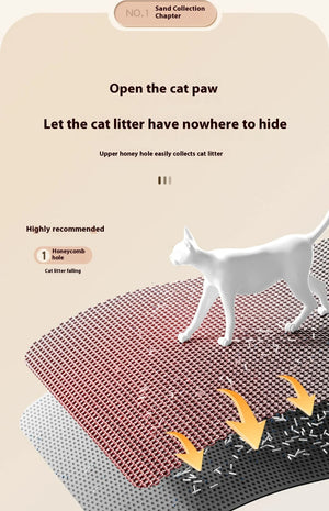Waterproof 2-layer litter trapping mat for cats