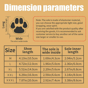 Antifreeze snow boots with soft lining for dog paw protection