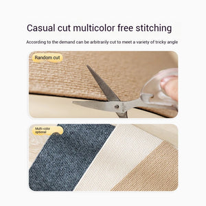Trimmable self-adhesive scratch mat for cats to protect furniture