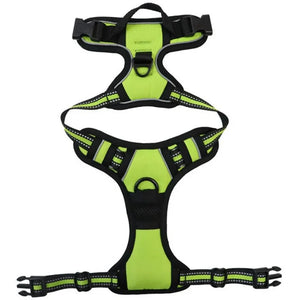 Reflective breathable nylon vest harness for small to large dogs