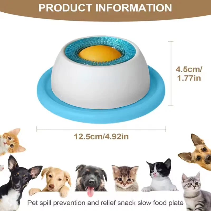 Anti-tip slow lick mat toy for dogs and cats