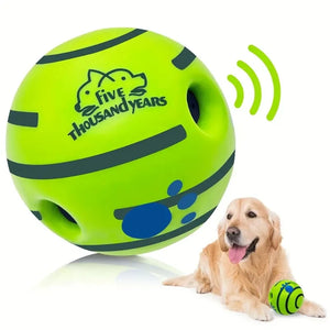 Interactive giggle ball toy for dog IQ training and play