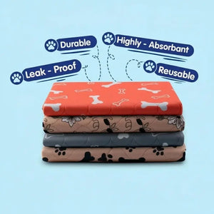 Reusable washable absorbent puppy training pads with anti-slip base
