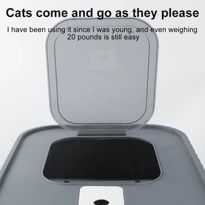 Large hooded cat litter box with odor control and scoop