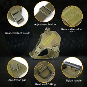 Reflective tactical-style training vest harness for dogs