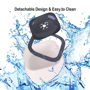 Anti-splash 1L plastic water bowl for dogs and cats