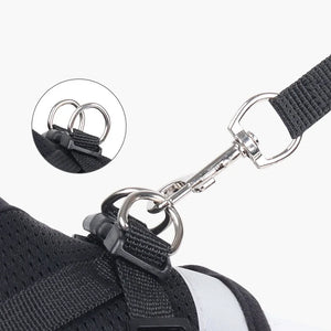 Reflective mesh harness and lead set for cats and small dogs