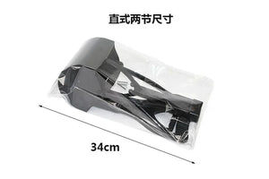 Foldable long-handle poop scooper for outdoor dog cleanup