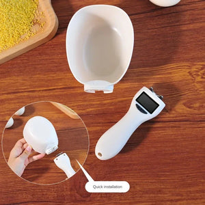 Digital food measuring scoop scale with LED display for pet food