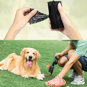 Waterproof zip-lock waste bag dispenser for dogs