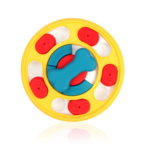 Interactive slow feeder puzzle bowl for dogs