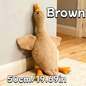 Soft plush duck companion toy for dogs and cats