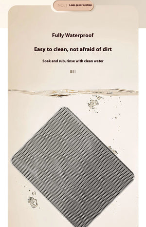 Waterproof 2-layer litter trapping mat for cats