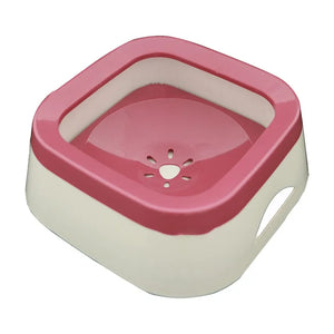 Anti-splash 1L plastic water bowl for dogs and cats
