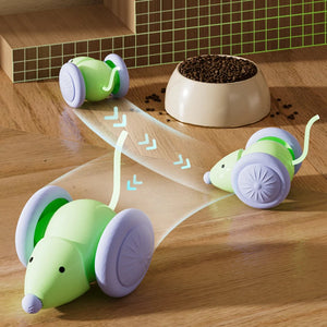 Rechargeable electric mouse toy with obstacle avoidance for cats