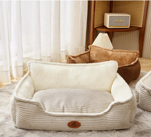 Washable corduroy pet sofa bed for small to medium dogs and cats