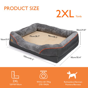 Large fleece dog bed with removable washable waterproof cover