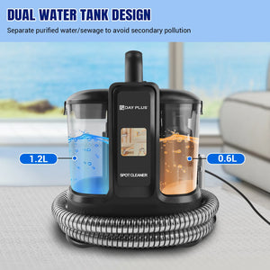 Portable spot and stain cleaning machine for pet messes and upholstery