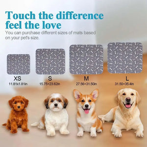 Reusable washable absorbent puppy training pads with anti-slip base