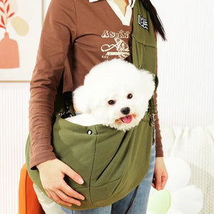 Crossbody sling carrier bag for small dogs and cats