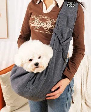 Crossbody sling carrier bag for small dogs and cats