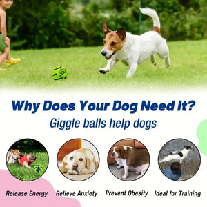 Interactive giggle ball toy for dog IQ training and play