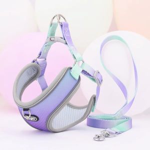 Adjustable reflective step-in vest harness for dogs and cats
