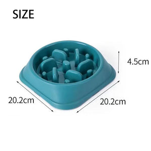 Non-slip slow feeder puzzle bowl for dogs