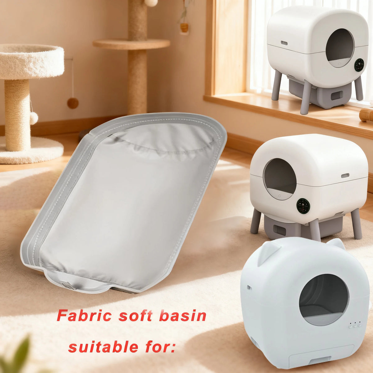 Removable washable liner mat for automatic cat litter boxes