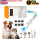 Rechargeable dog grooming kit with hair vacuum and trimming tools