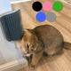 Wall-corner self-grooming brush for cats