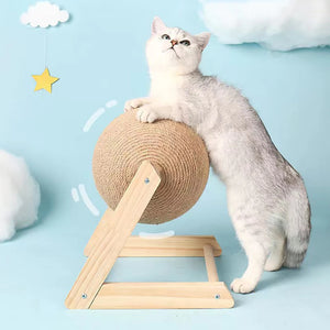 Sisal rope scratching ball board for cats