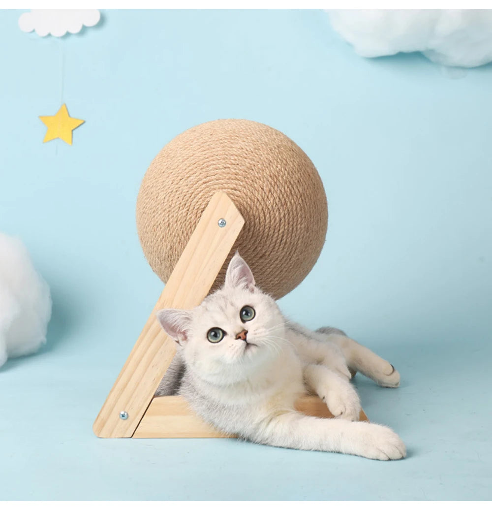 Sisal rope scratching ball board for cats