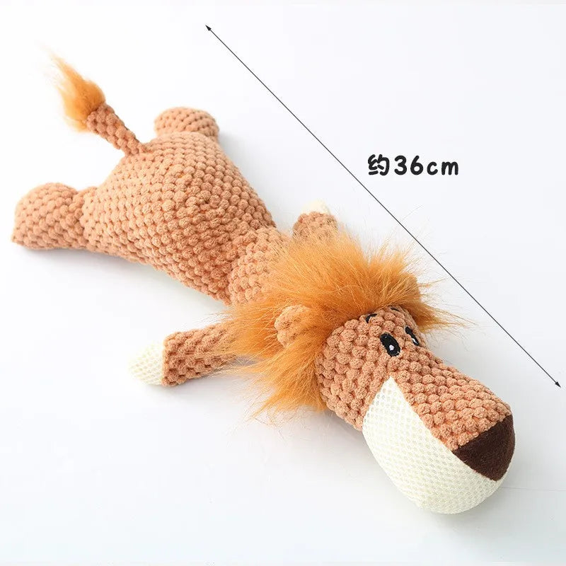 Plush squeaky chew toy for small dogs, supports teeth grinding
