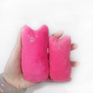Soft plush catnip chew toy for cats and kittens