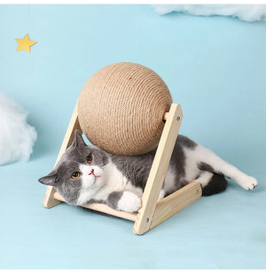 Sisal rope scratching ball board for cats