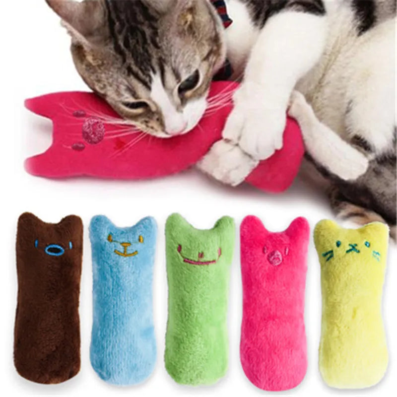 Soft plush catnip chew toy for cats and kittens