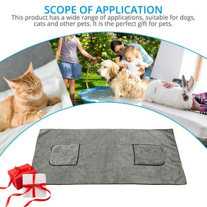 Super absorbent microfibre bath towel for dogs and cats