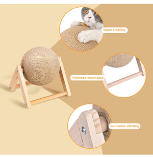 Sisal rope scratching ball board for cats