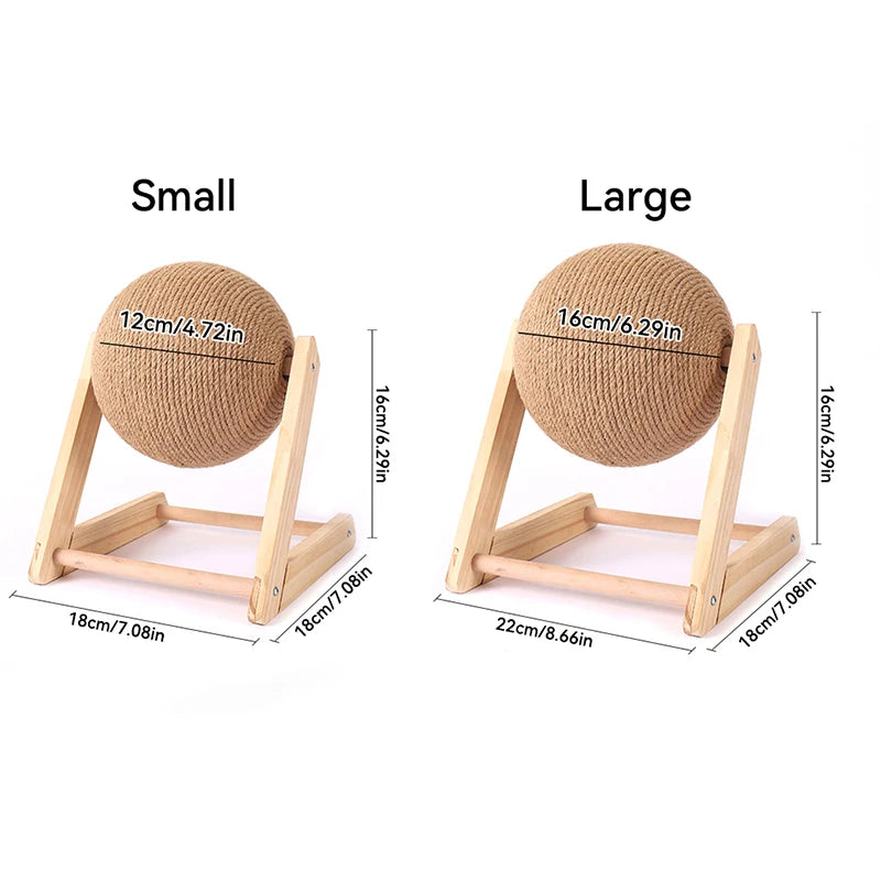 Sisal rope scratching ball board for cats