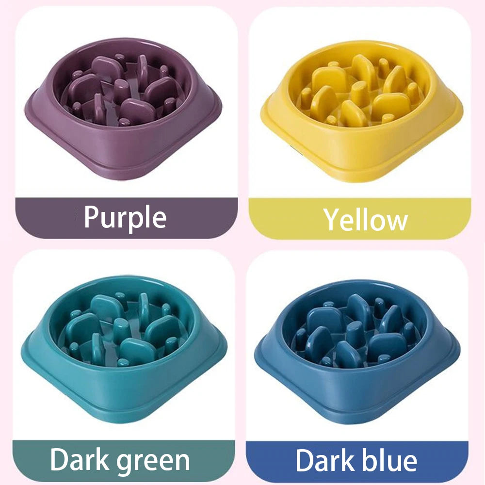 Non-slip slow feeder puzzle bowl for dogs