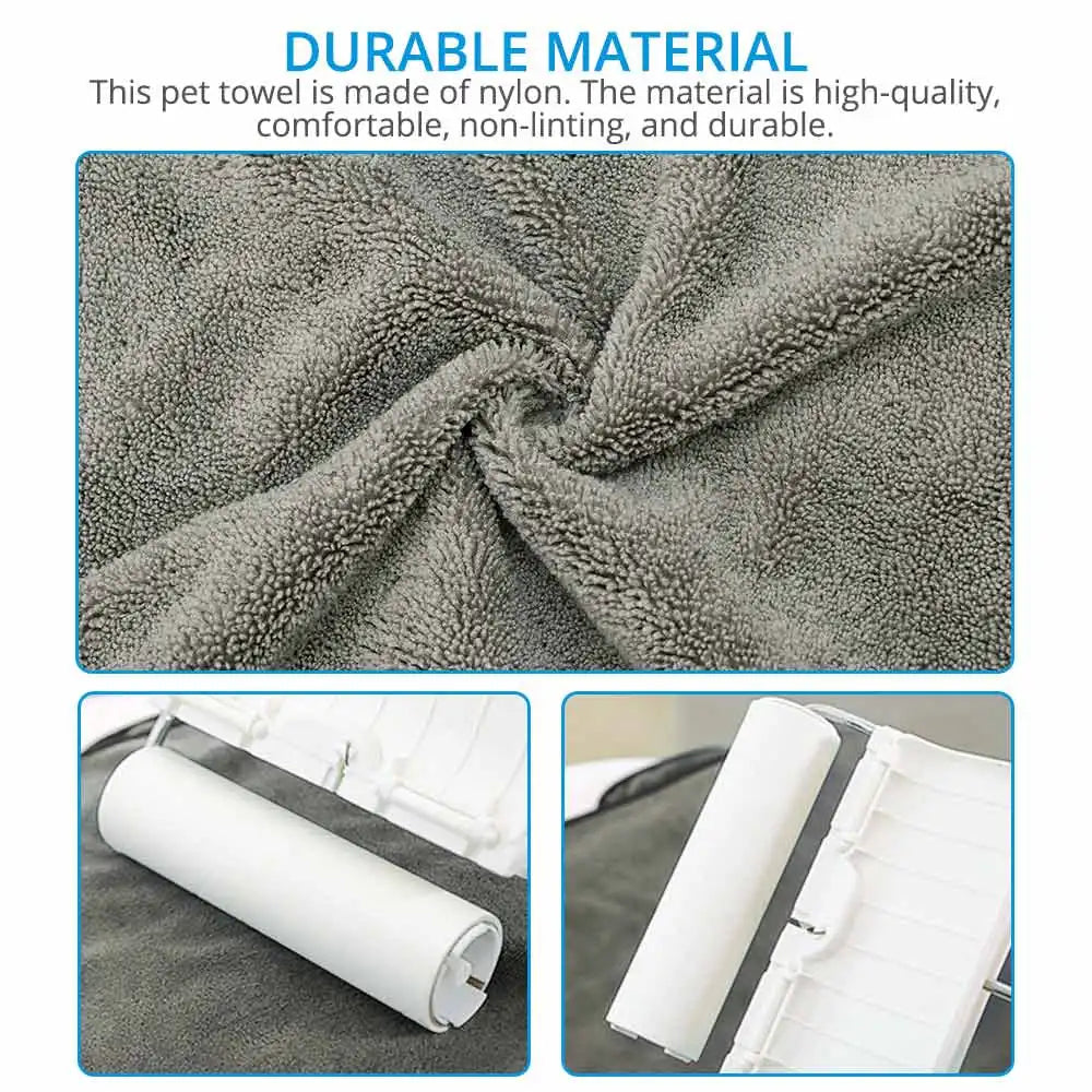 Super absorbent microfibre bath towel for dogs and cats
