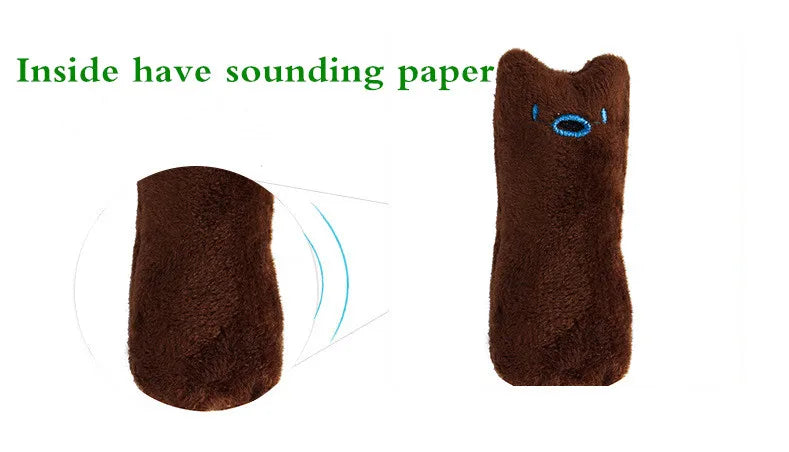 Soft plush catnip chew toy for cats and kittens