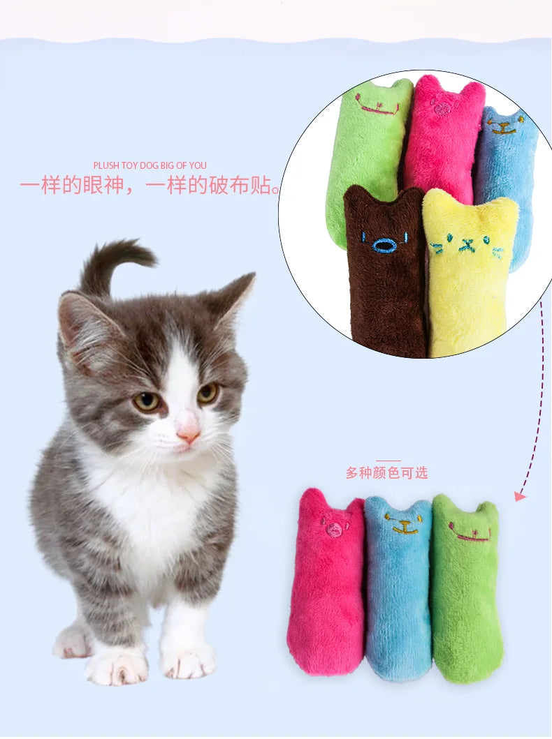 Soft plush catnip chew toy for cats and kittens