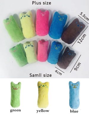 Soft plush catnip chew toy for cats and kittens