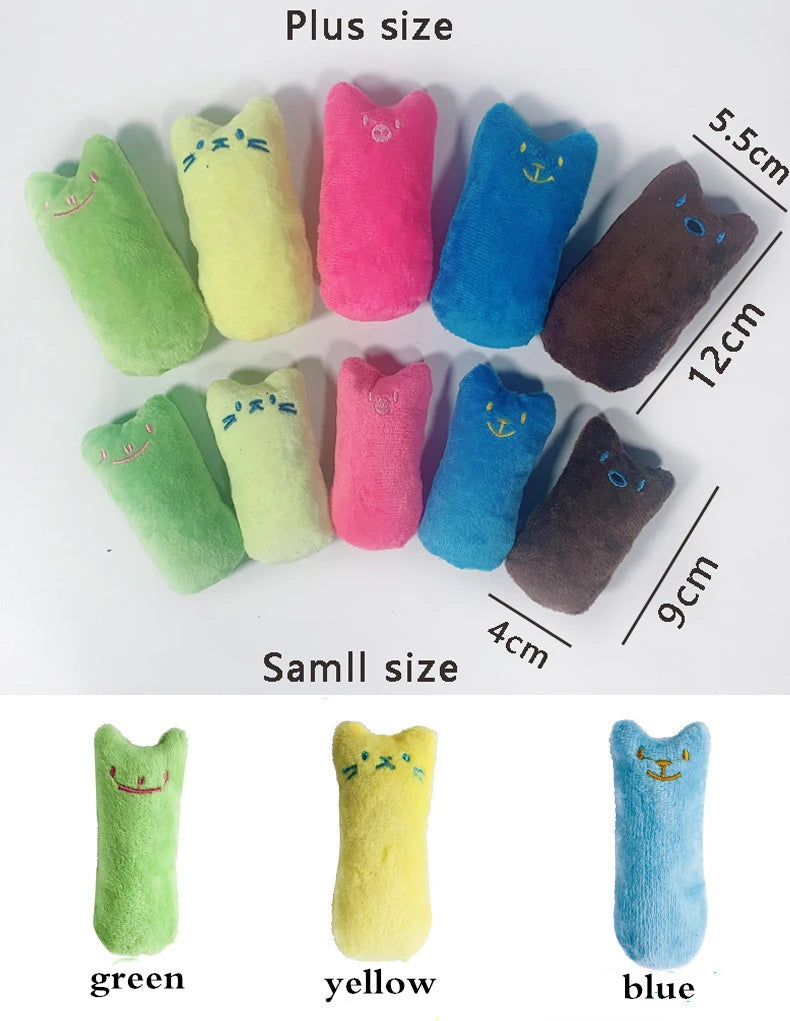 Soft plush catnip chew toy for cats and kittens