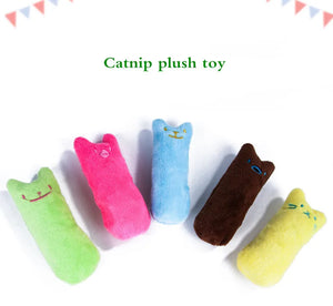 Soft plush catnip chew toy for cats and kittens