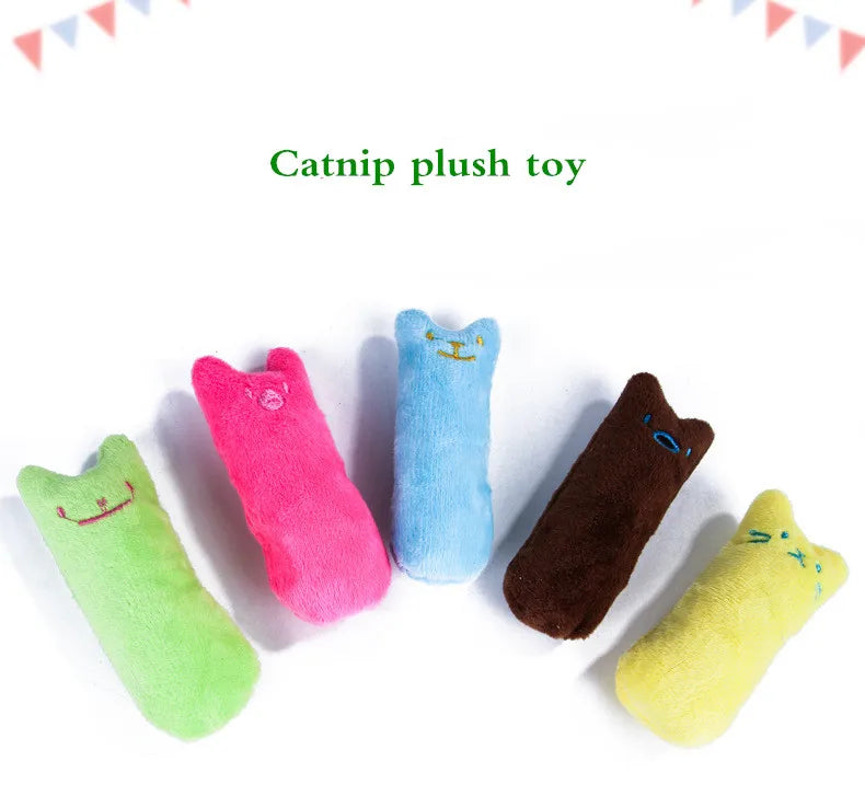 Soft plush catnip chew toy for cats and kittens