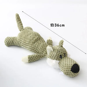 Plush squeaky chew toy for small dogs, supports teeth grinding